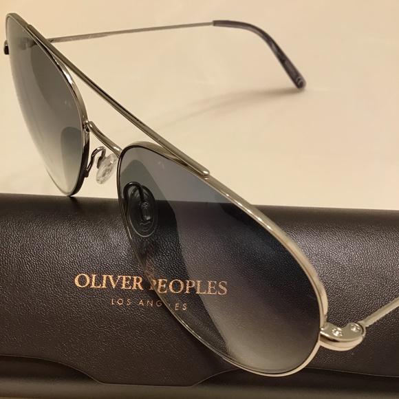 OLIVER PEOPLES AIRDALE AVIATOR SUNGLASSES - Picture 7 of 16